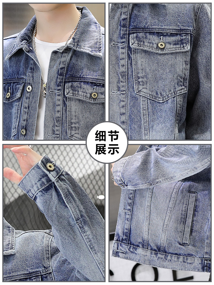 Mã B066: Áo khoác denim nam cao cấp phong cách Hàn Quốc