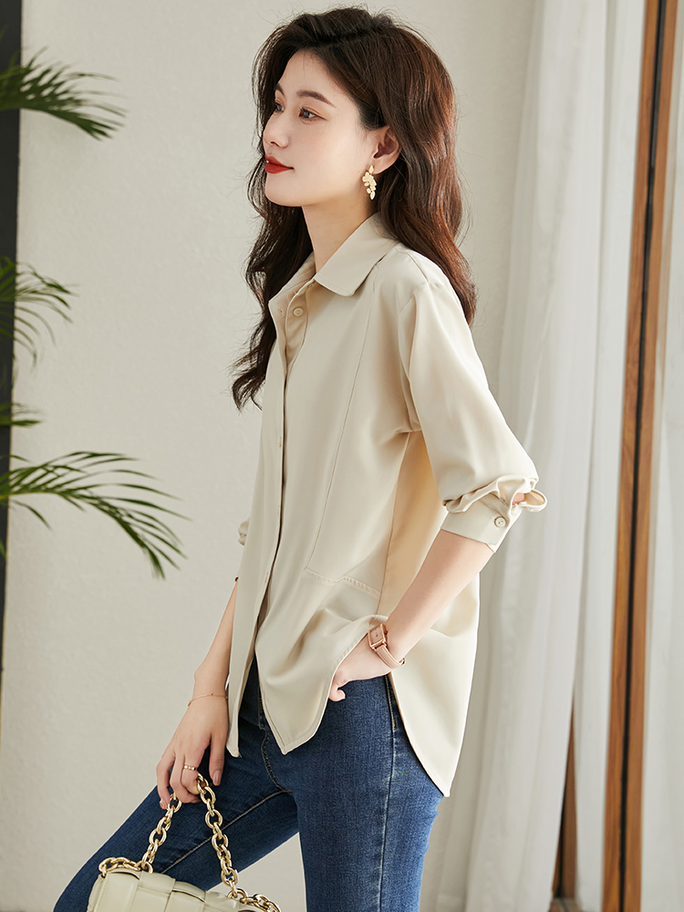 OE406: Áo sơ mi chiffon nữ thiết kế