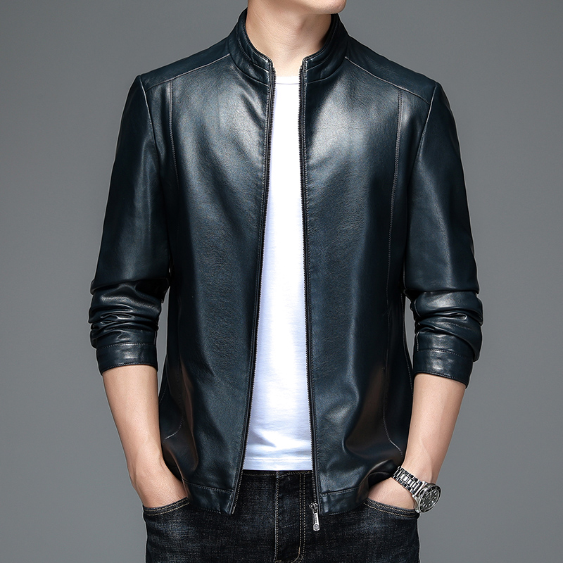 OE152: áo khoác da cừu dành cho nam cao cấp trung niên