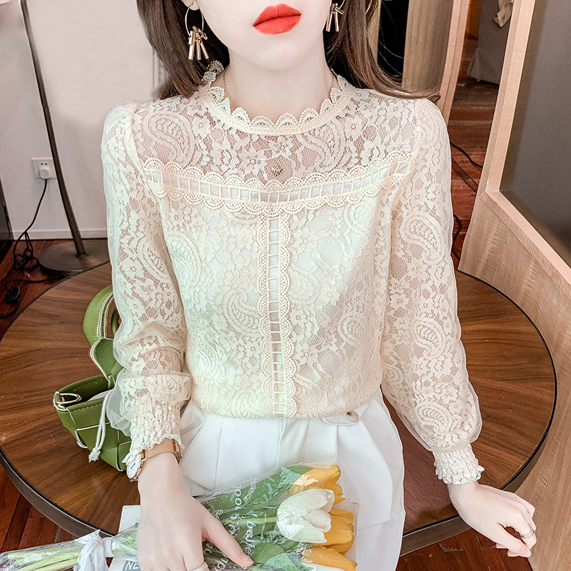 OD487: Áo sơ mi phối ren cho nữ
