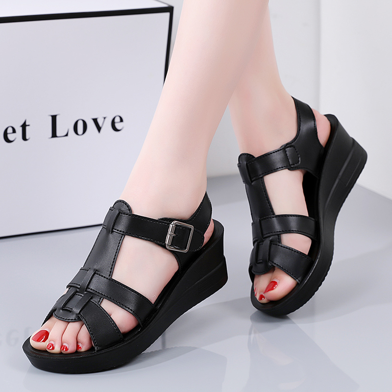 Mã B917: Giày sandal nữ hở mũi quai mỏng 5,5cm