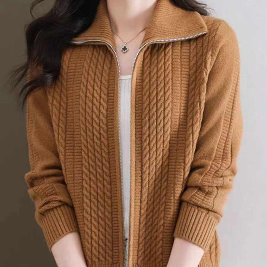 OC249: áo khoác len nữ dệt kim áo khoác cardigan nữ