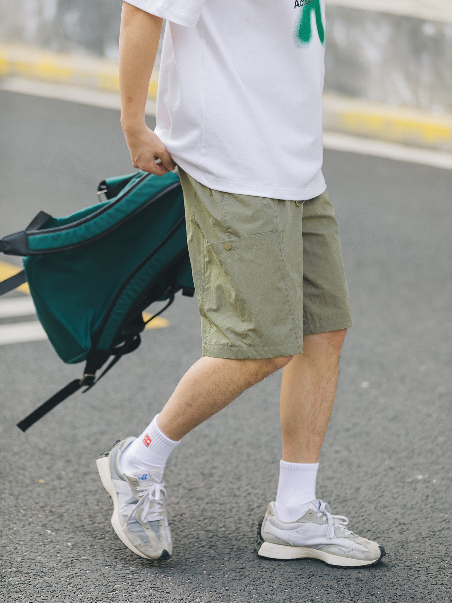 Mã C125: quần short nam mùa hè Ami kaki nhiều túi