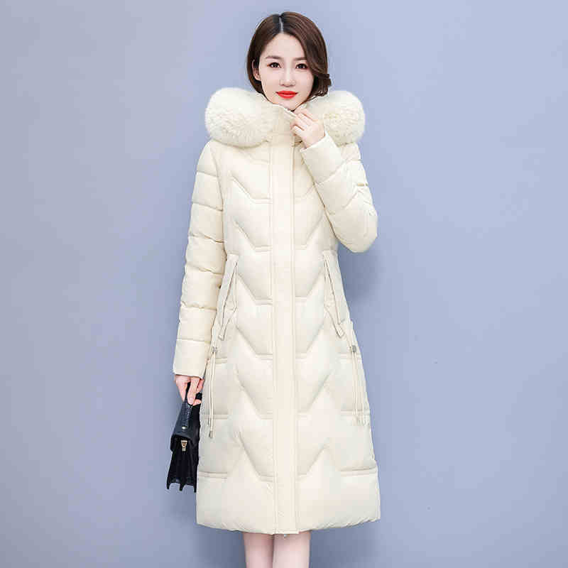 OD1056: Áo khoác nữ dài qua đầu gối áo khoác cotton dày mùa đông