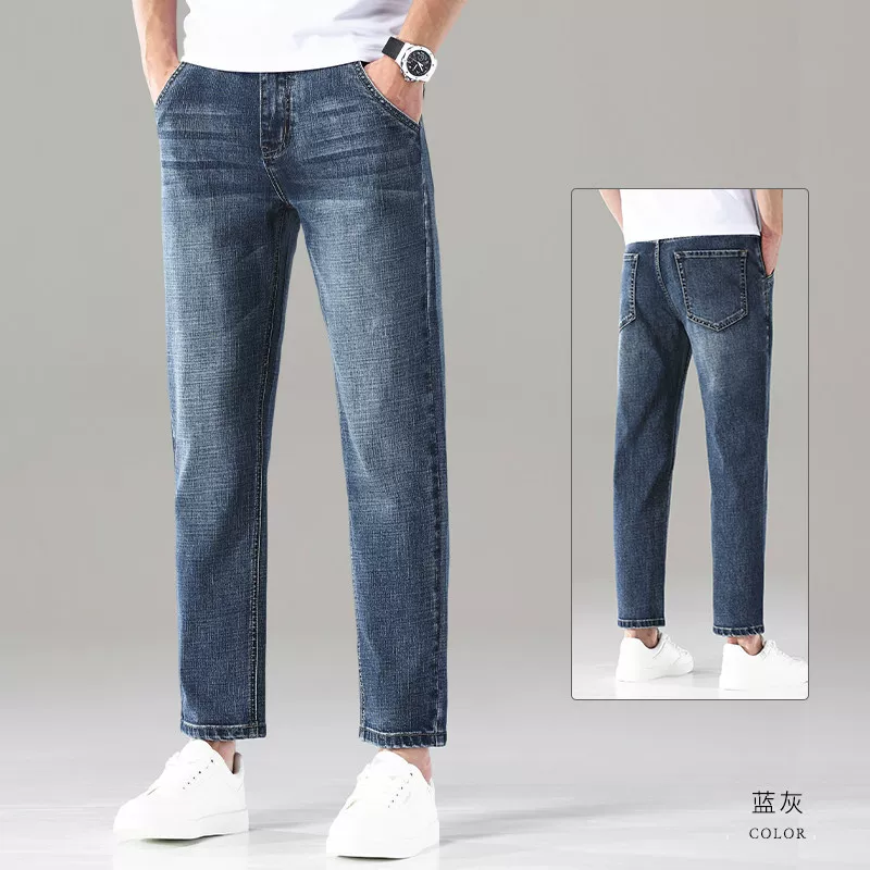 OE950: Quần jeans nam dáng lửng kiểu mới làm từ Lyocell Tencel