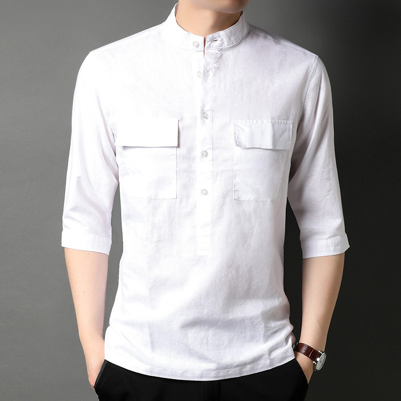 OE243: áo sơ mi nam cao cấp vải lanh