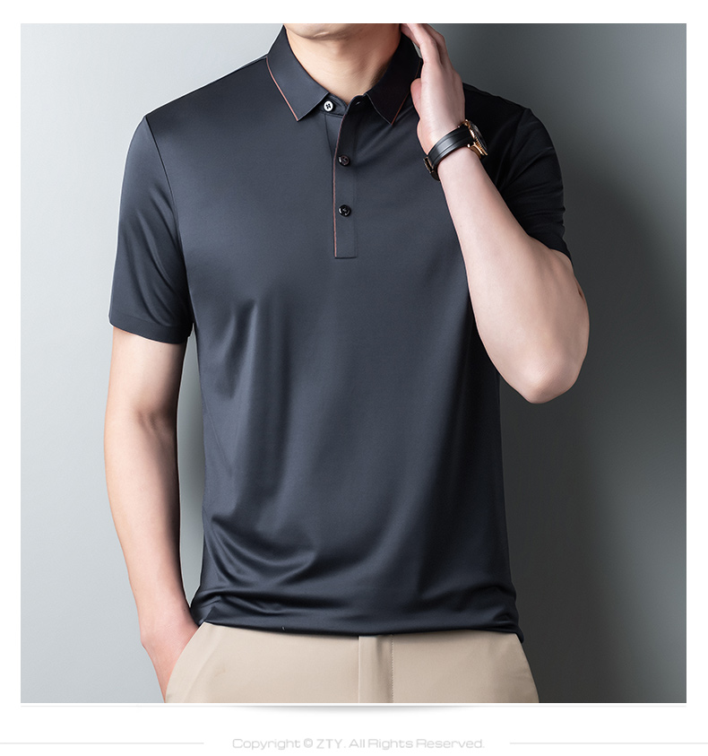 OD322: Áo sơ mi nam Polo cao cấp sợi tơ tằm