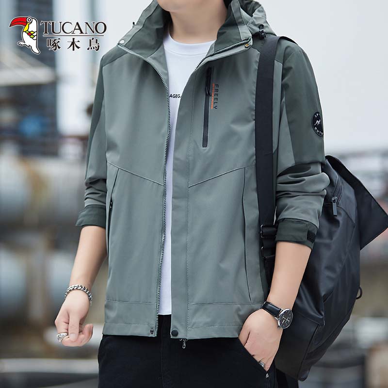 OH090: Áo khoác nam cao cấp Woodpecker áo khoác ngoài đa năng chống gió