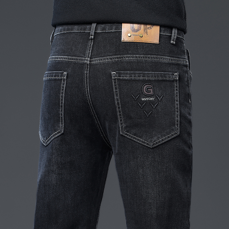 OE770: Quần jeans nam mùa hè mỏng rộng rãi thẳng co giãn ôm vừa vặn