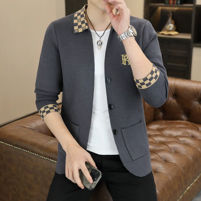 OH134: Áo khoác cardigan dệt kim nam cao cấp, kiểu dáng Hàn Quốc mới, ôm