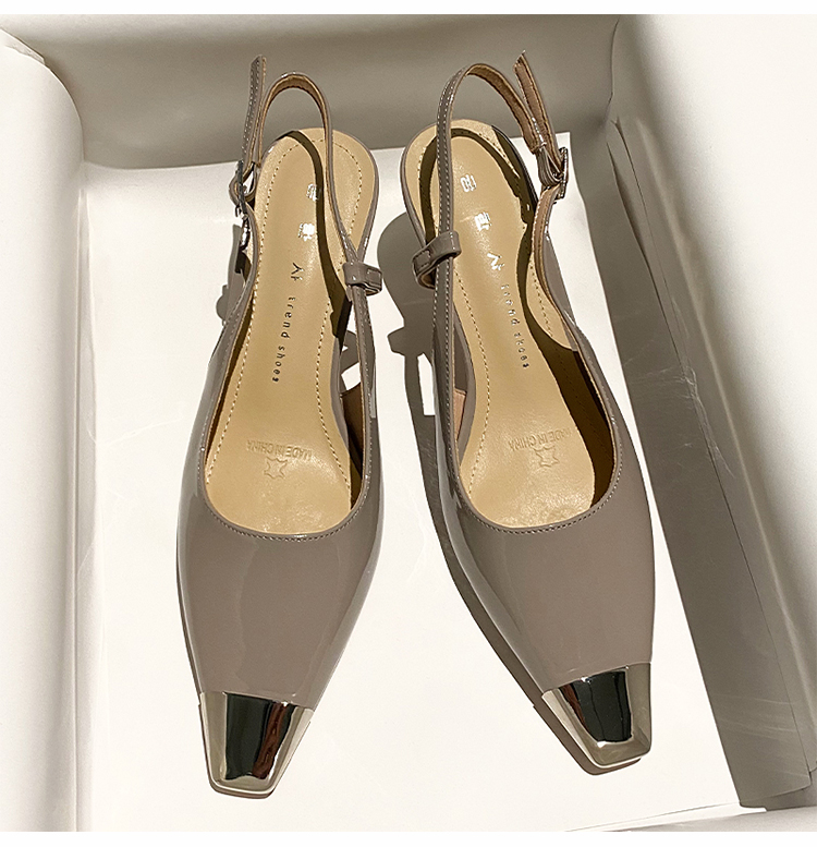 C277: Giày Sandal Nữ Mũi Nhọn Gót Nhọn Dây Đeo Sau