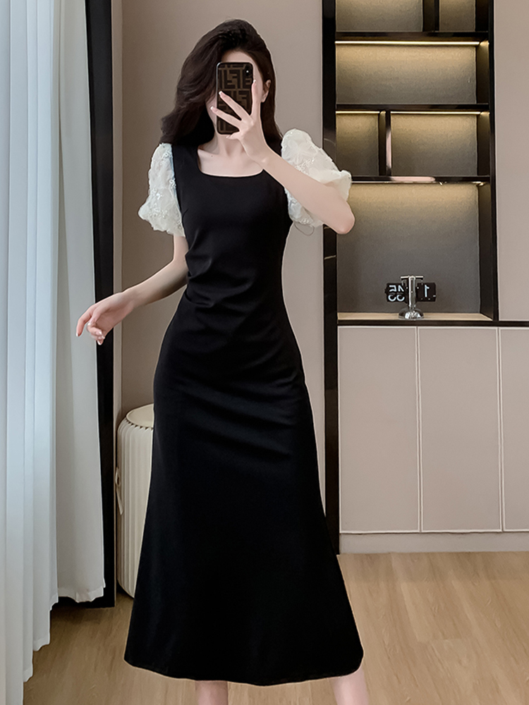 Mã B996: đầm eo tay chuông dáng dài
