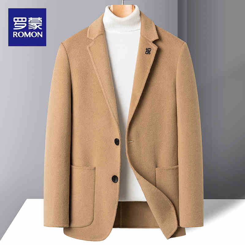 OC455: Áo khoác dạ 2 mặt Romon nam áo khoác nam công sở