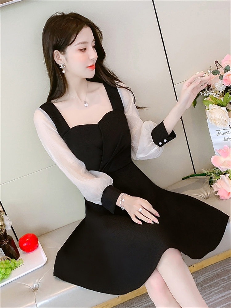 OD741: đầm tk Phong Cách Pháp Cổ Vuông cao cấp
