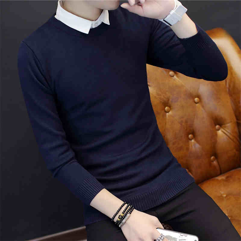 OC515: Áo thun nam dài tay cổ phối