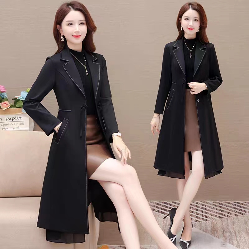OC121: áo khoác nữ trung niên dáng dài cao cấp