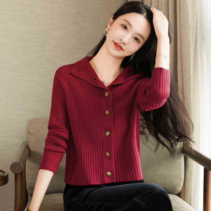 OD702: Áo Len Cardigan Nữ Tay Dài Retro Áo Khoác nữ Ngoài Thu Đông