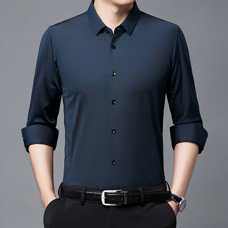 OE268: Áo sơ mi nam cao cấp không cần ủi dành cho nam cao cấp trung niên