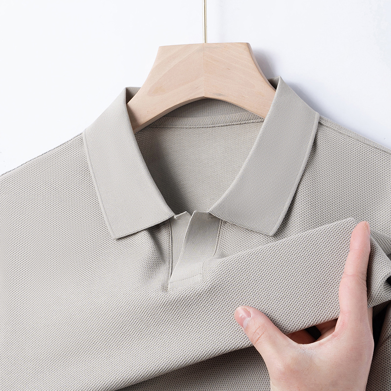 OE277: Áo thun polo cổ bẻ tay ngắn cotton dành cho nam cao cấp Áo thun doanh nhân cao cấp giản dị màu trơn phong cách Mỹ