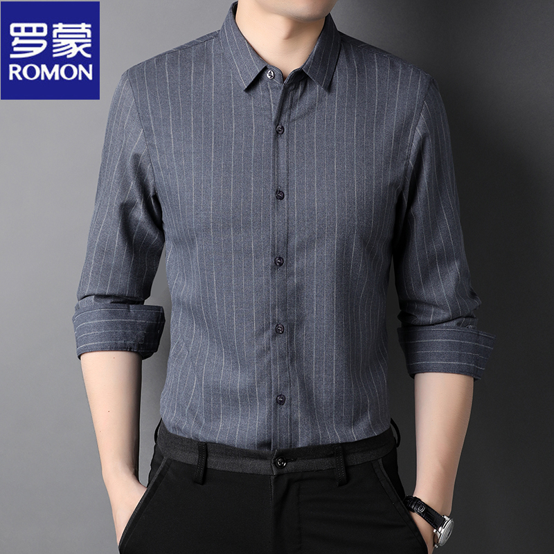 Mã C051: Áo sơ mi dài tay Romon nam trung niên công sở