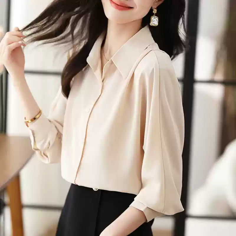 OD1007: Áo sơ mi voan nữ phong cách mới Châu Âu thời trang