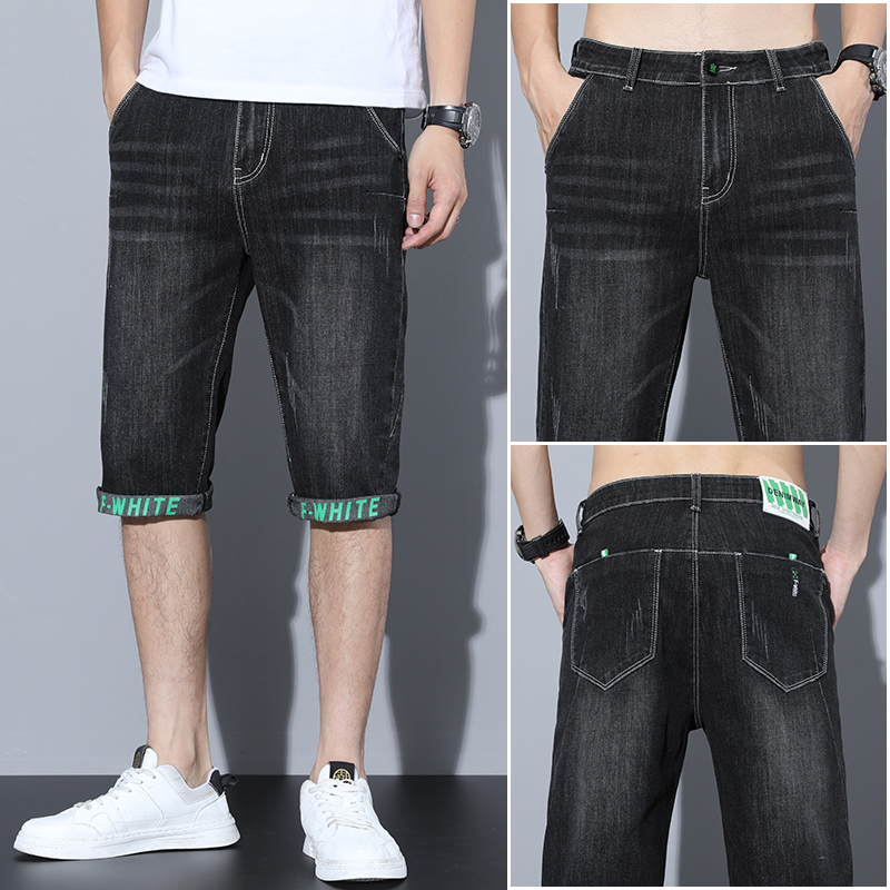 OE690: Quần short denim nam cao cấp dáng phong cách Hàn Quốc