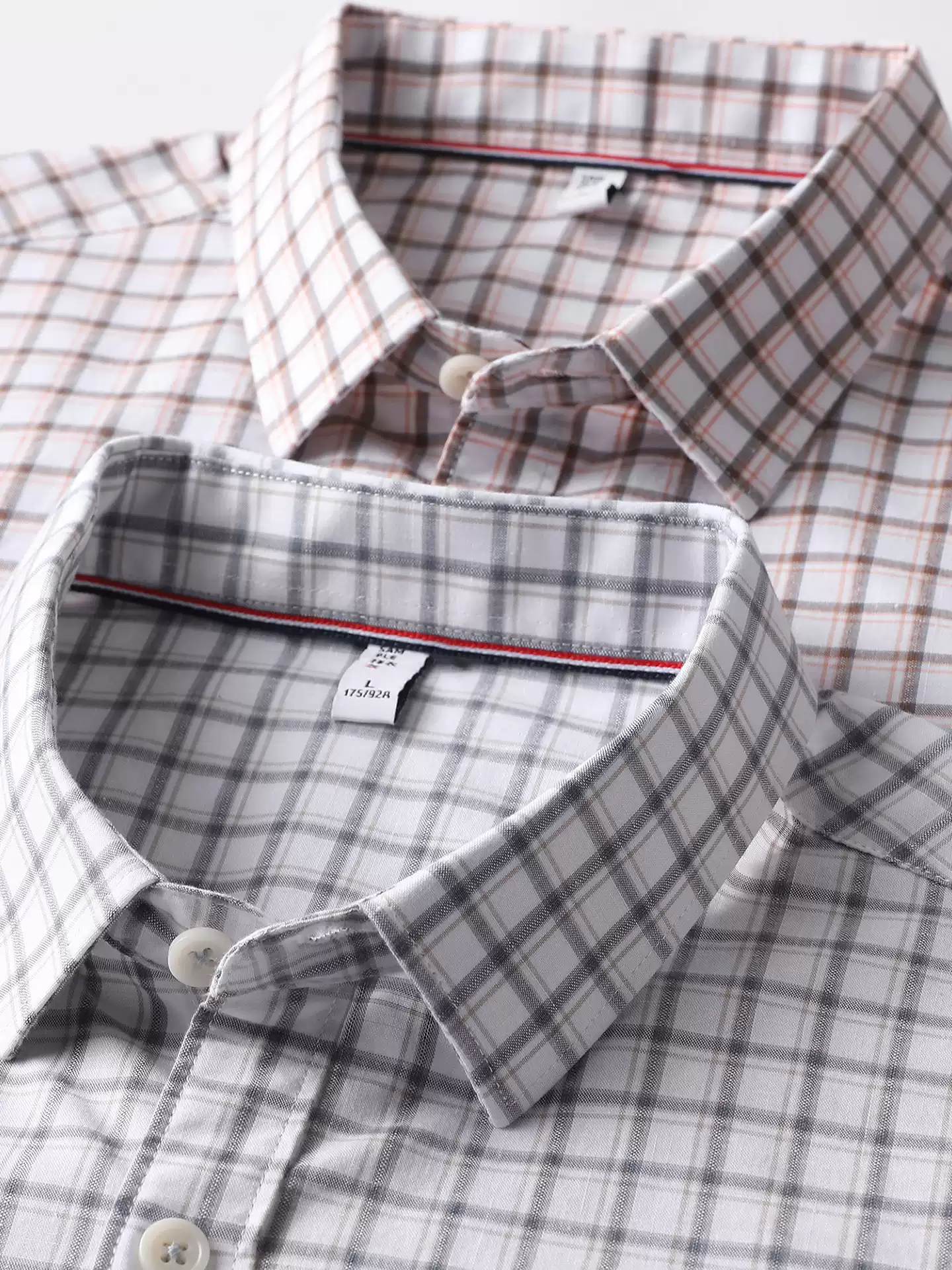 OE985: Áo sơ mi nam tay ngắn kẻ caro bằng cotton, mẫu mới mùa hè