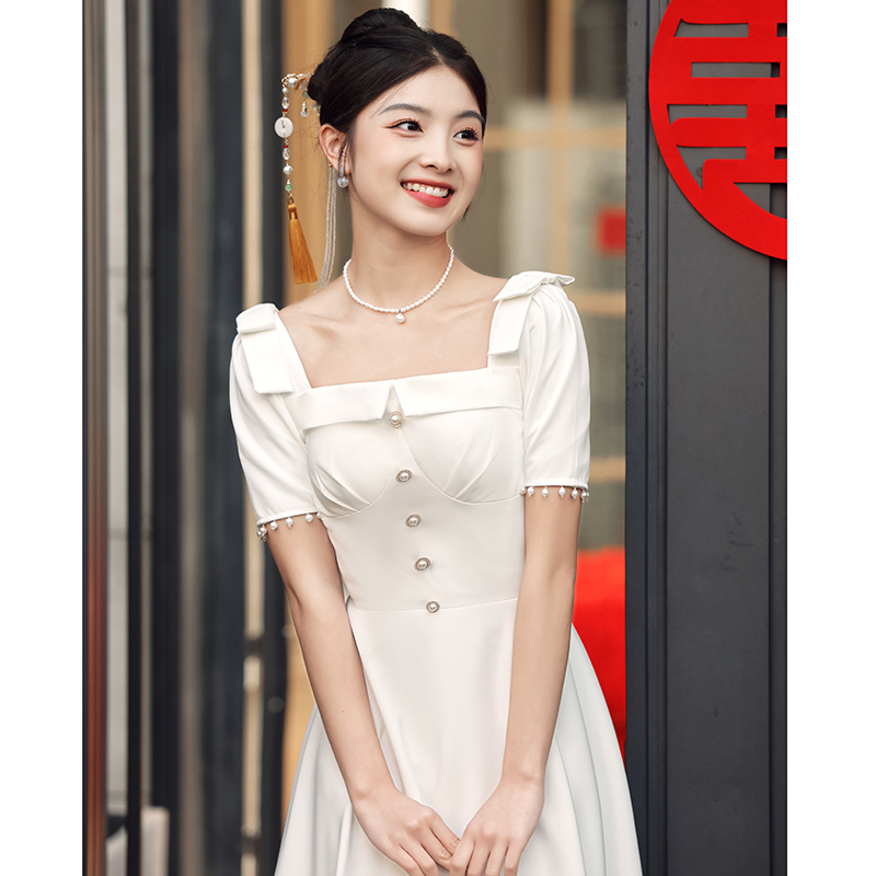 Mã C036: Váy tiệc kiểu Pháp cao cấp nhẹ nhàng sang trọng