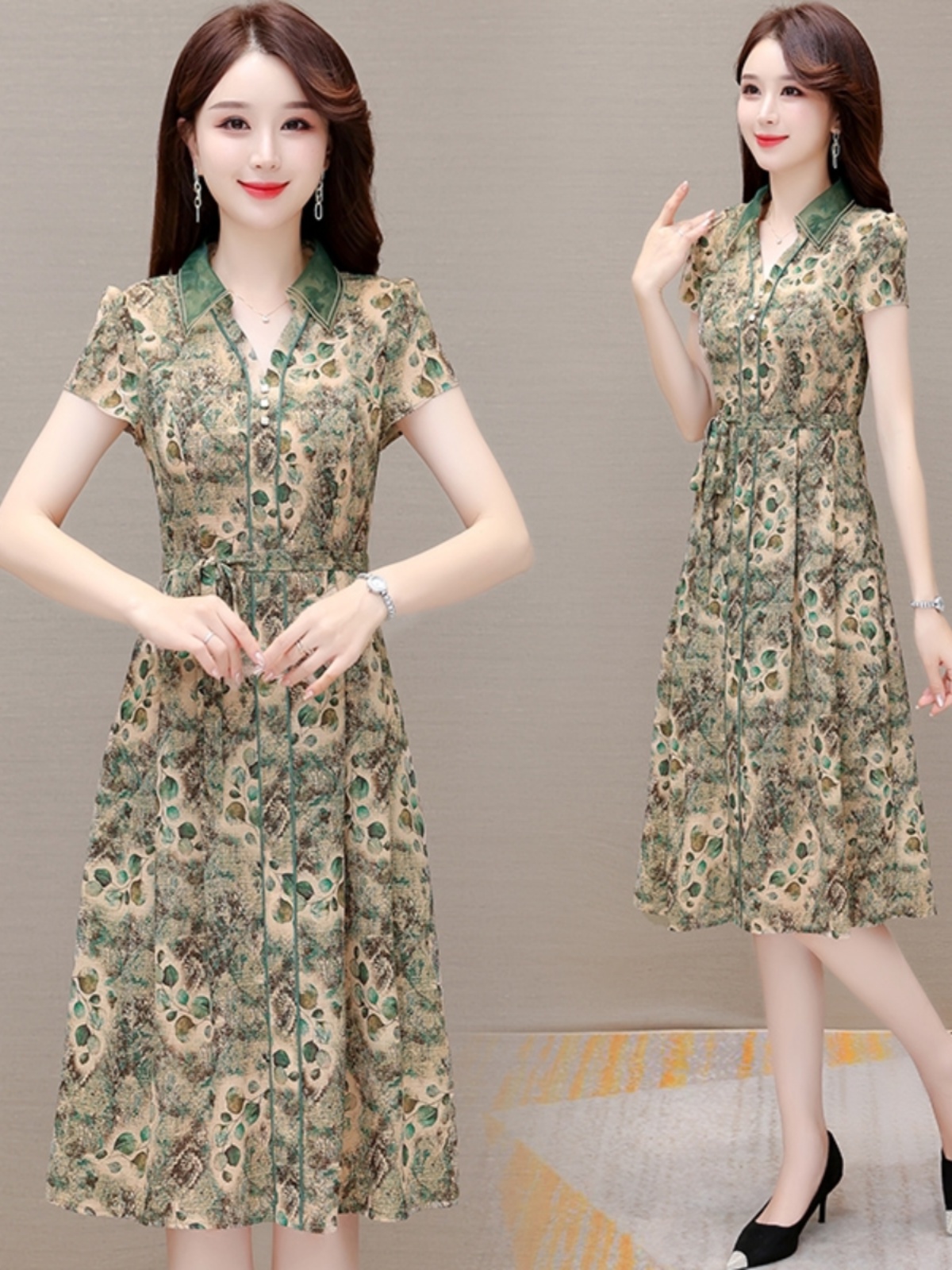 Mã B888: đầm váy voan trung niên hiện đại