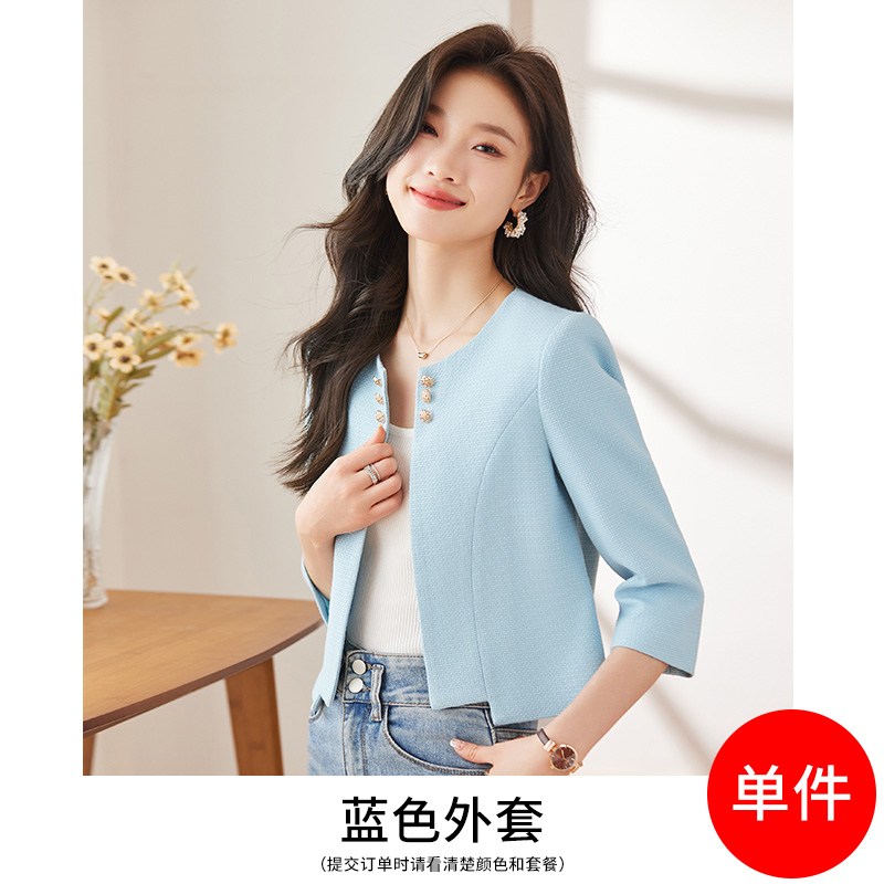 OE416: Áo khoác nữ nhỏ tay ngắn ba phần tư phong cách thời trang cho nữ