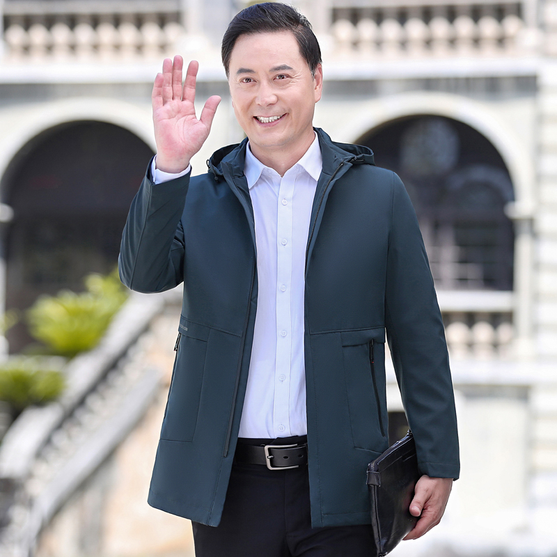 Mã B580: áo khoác nam trung niên có mũ cao cấp