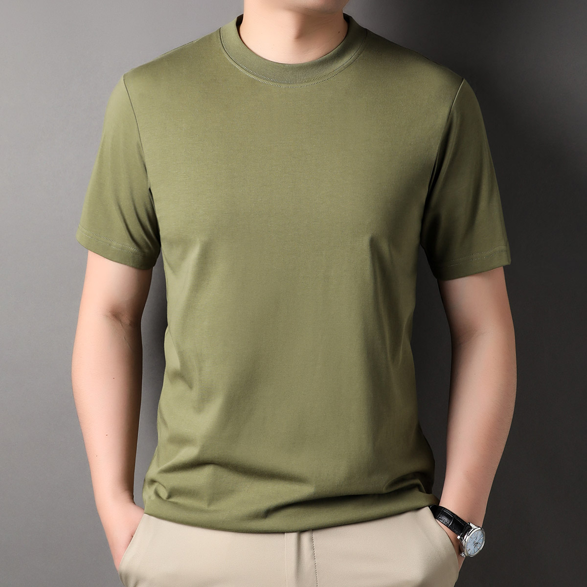 OD326: áo thun nam cổ tròn cotton