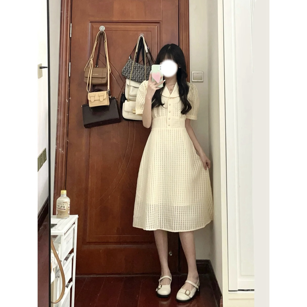 Mã B909: Đầm sơ mi nữ cao cấp ngắn tay thanh lịch mới