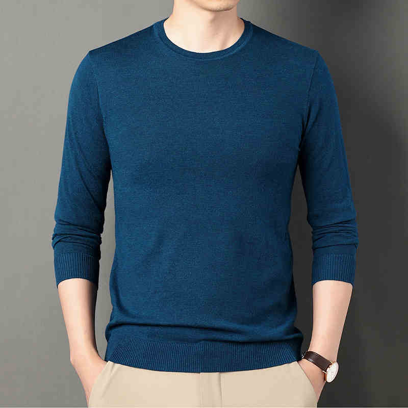 OC434: áo len nam dài tay cổ tròn