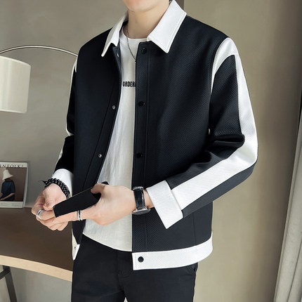 Mã A630: Áo len nam cổ tròn jacquard phong cách retro