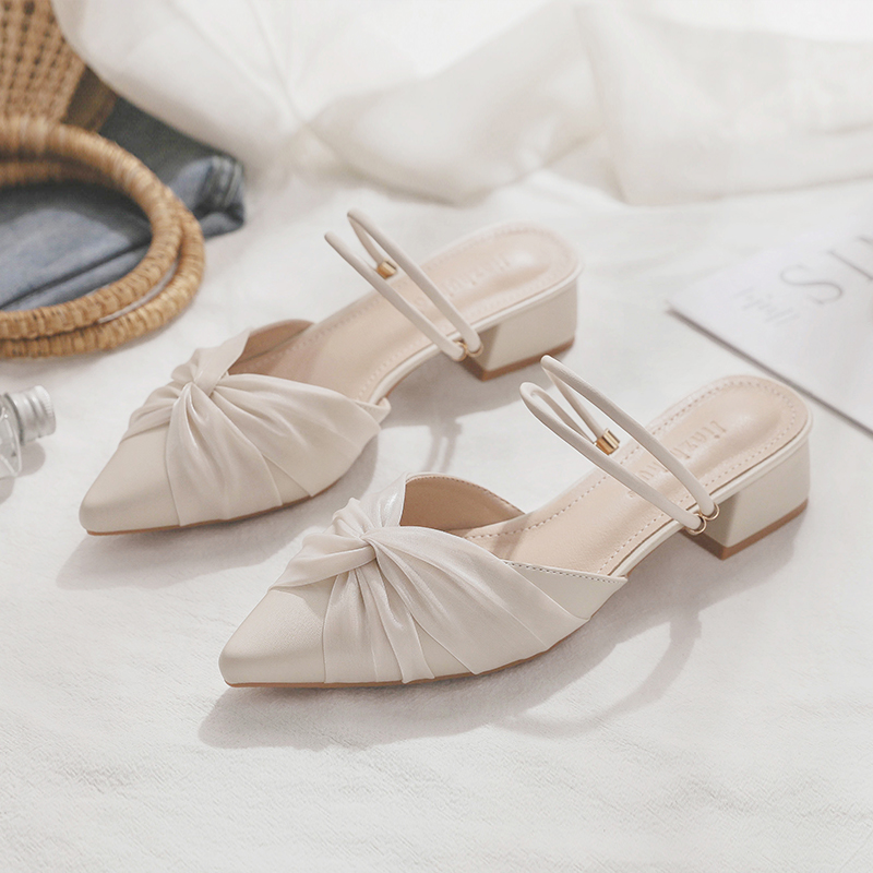 OD189: giày cao gót nữ cao cấp mũi nhọn phối