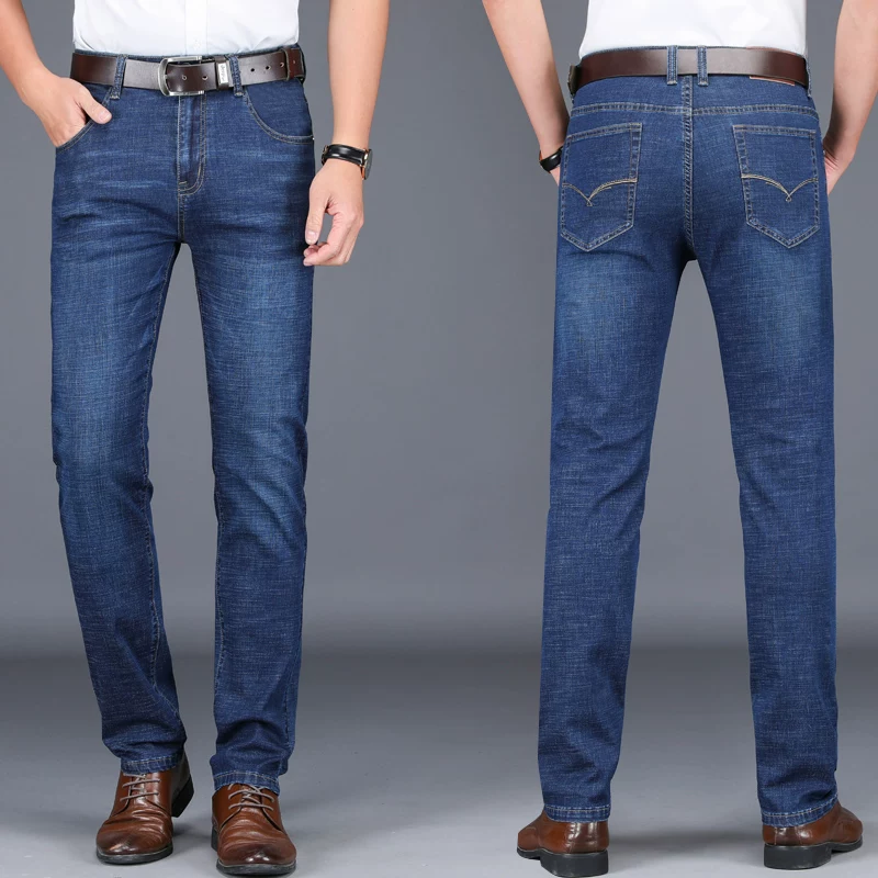 OE958: Quần jeans nam dáng suông mỏng, rộng rãi
