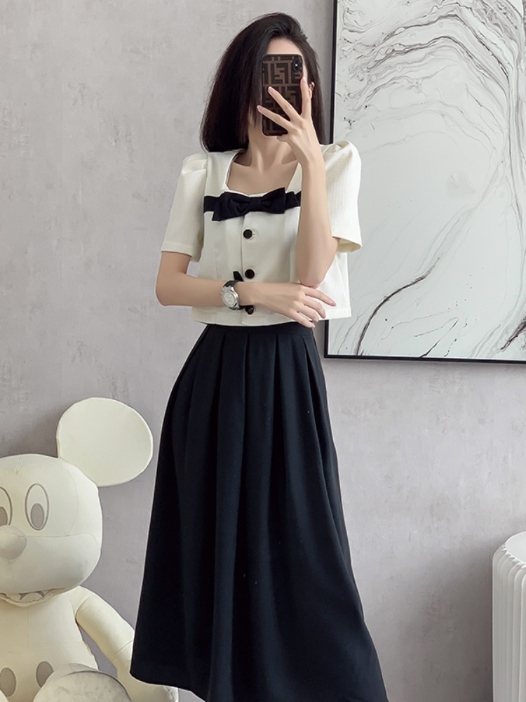OD647: set áo váy cao cấp phong cách Pháp