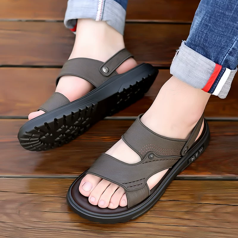 OH097: Dép xăng đan  sandal nam cao cấp Woodpecker