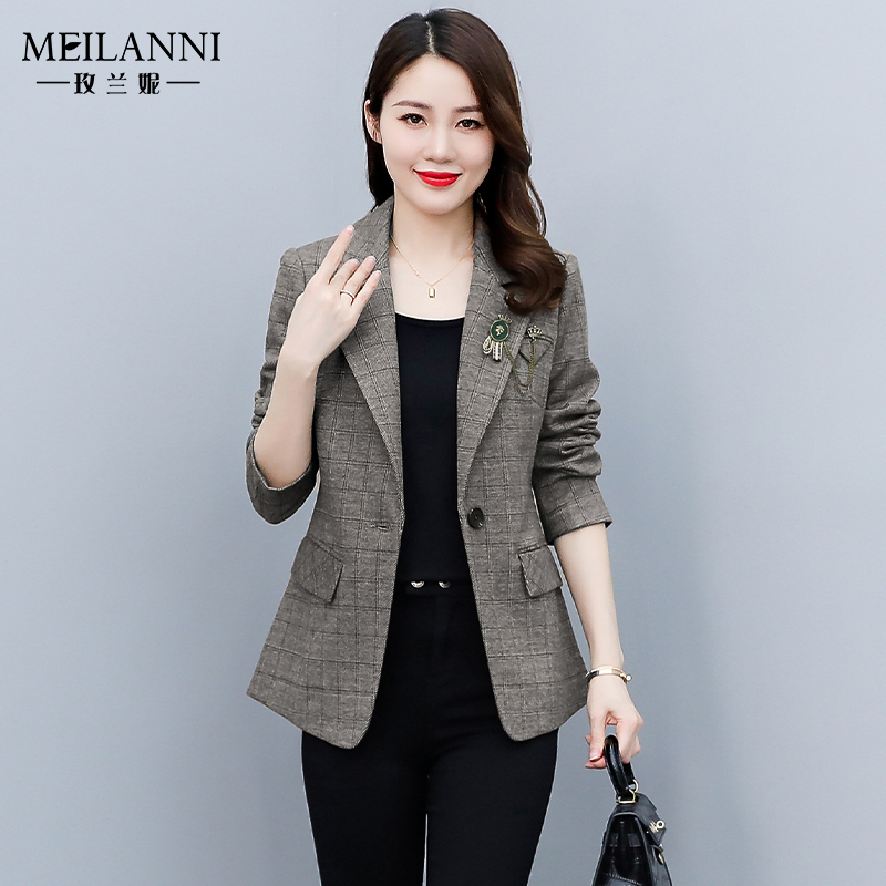OD1014: Áo khoác vest nữ trung niên kẻ sọc cao cấp