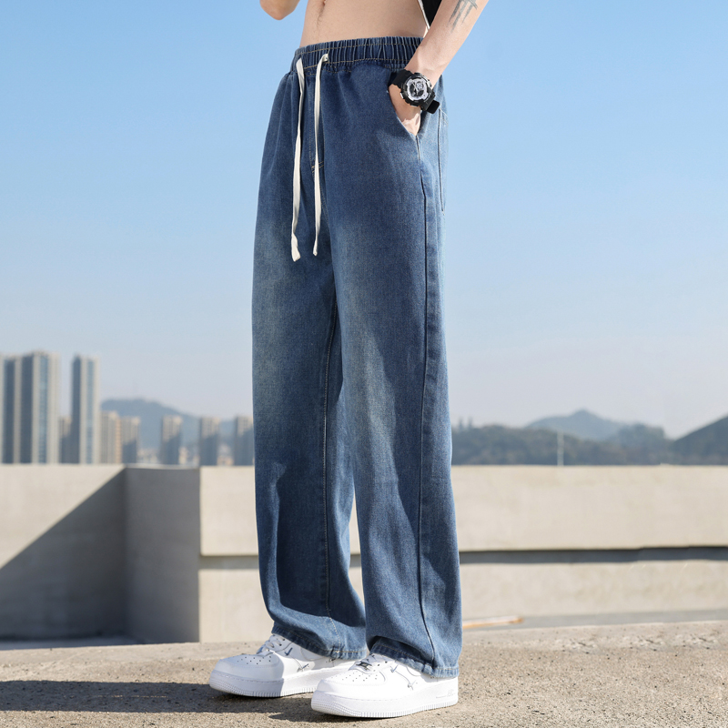 OE828: Quần Jeans Nam Oppai Shark Ice Silk Dáng Rộng