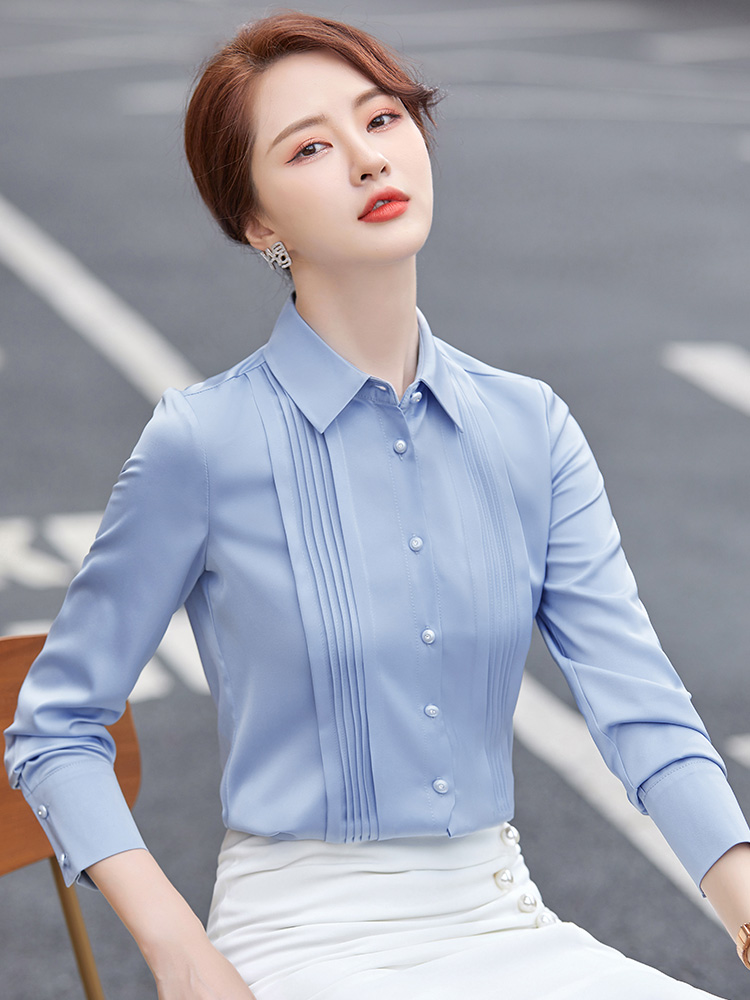 OD079: áo sơ mi nữ thiết kế li cao cấp