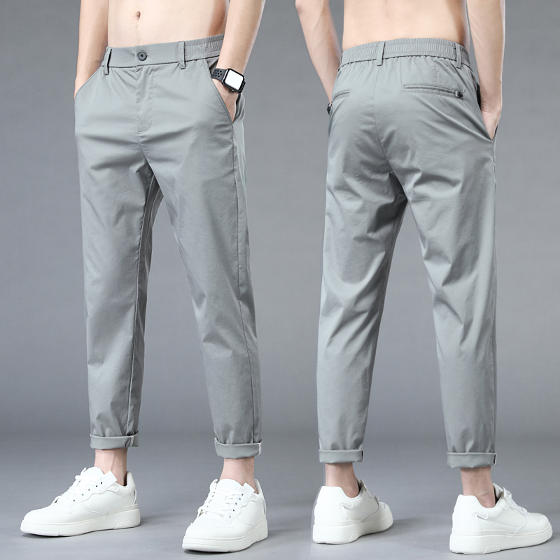 OE830: quần dài vải lụa lạnh mới cho nam
