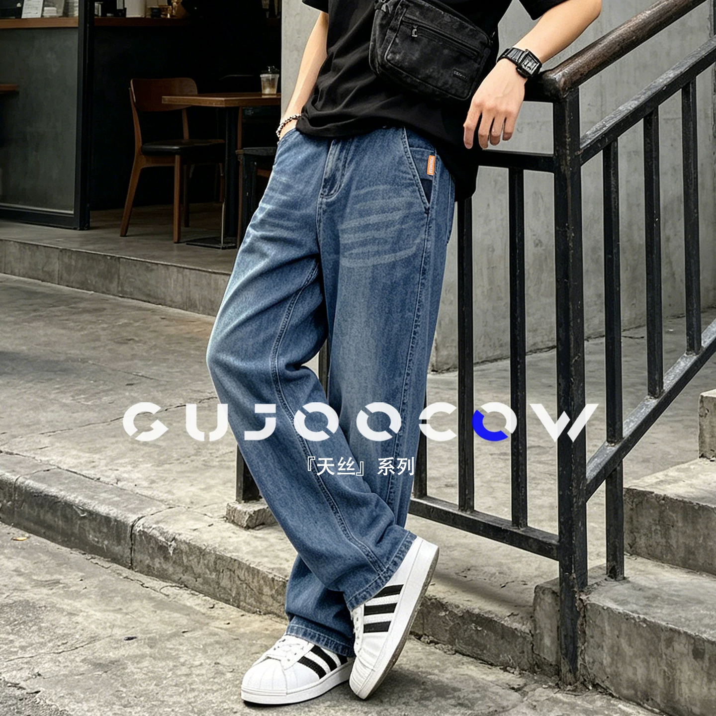 OH051: Quần jeans nam Tencel ống đứng, thời trang Mỹ