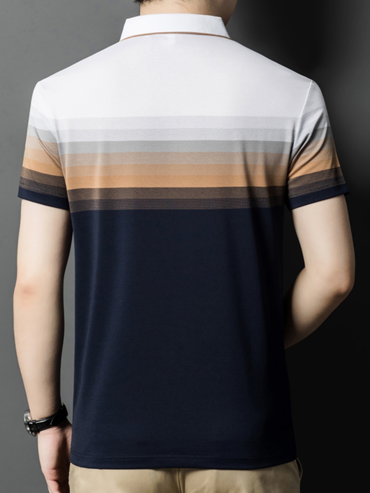 OE822: Áo thun polo công sở ve áo nam chất liệu cotton