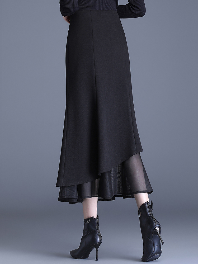 OD219: chân váy dáng dài sang trọng