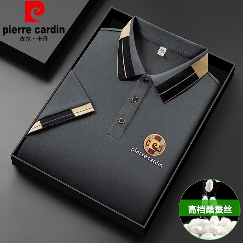 OE660: Áo thun Polo nam cao cấp tay ngắn bằng lụa tơ tằm mùa hè Pierre Cardin