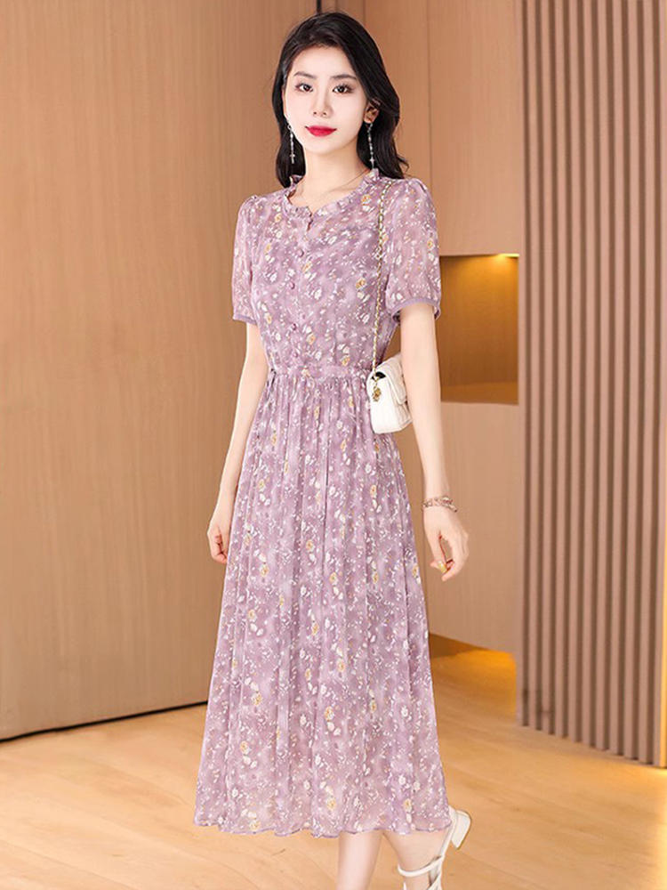 Mã B886: Đầm voan cao cấp dáng dài nhẹ nhàng sang trọng