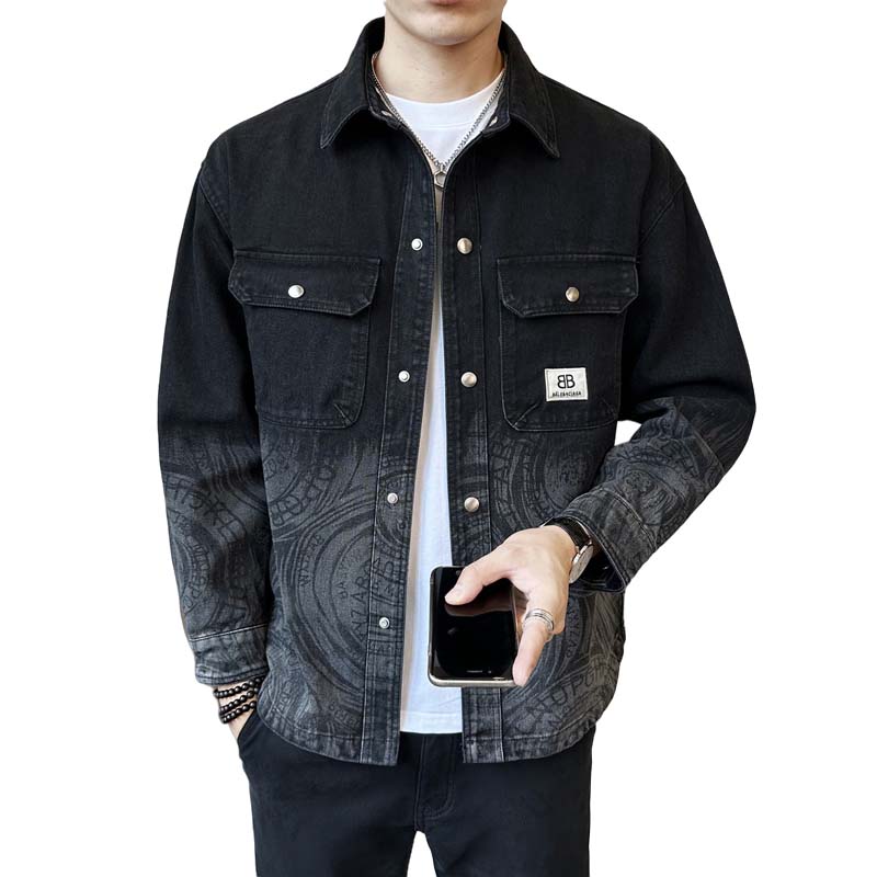 OE081: Áo Khoác Nam Xuân Thu Áo Khoác Denim Dành Cho Nam