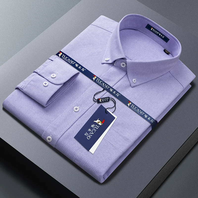 OH006: Áo sơ mi Oxford 100% cotton hiệu Woodpecker dành cho nam, tay dài
